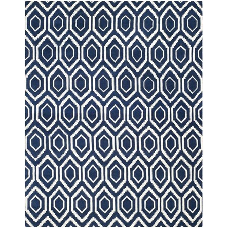 Safavieh Chatham Hand Tufted Rectangle Rug- Dark Blue - Ivory- 10 x 14 ft. CHT731C-10